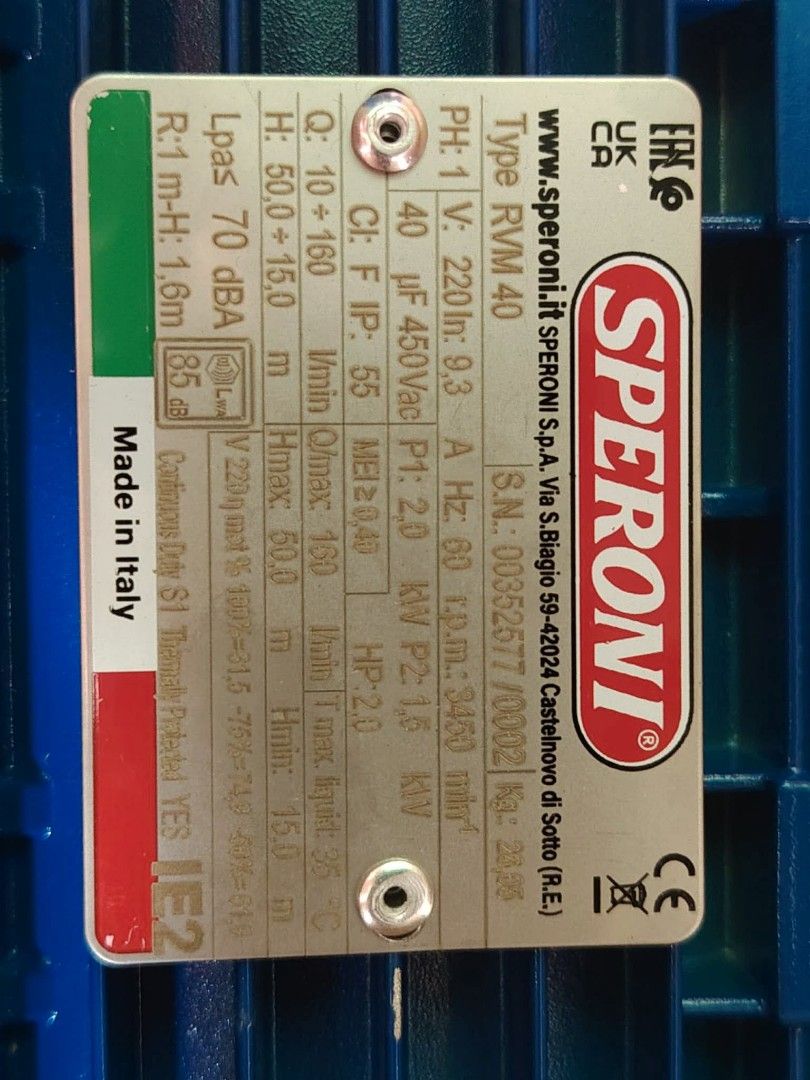 Speroni RVM40 deepwell pump (non inverter)2hp (Category: Other Home Appliances) located in Manila. Submitted by mackieboy_756 (Listing ID 1444689485, Image 2). Description: ✔️Warranty ✔️Reciept ✔️test before you pay ✔️pick up ✔️lalamove ✔️Grab ✔️install.