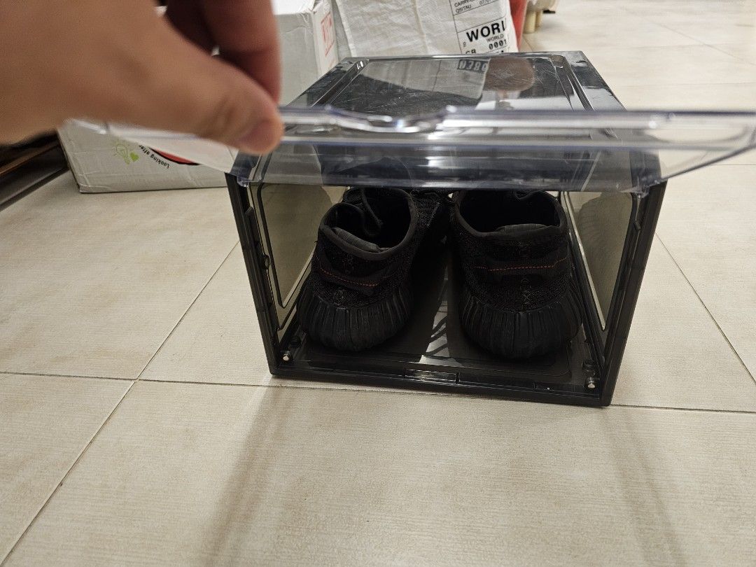 Stackable Clear Shoe Storage Box with Drop Front486452280311818241