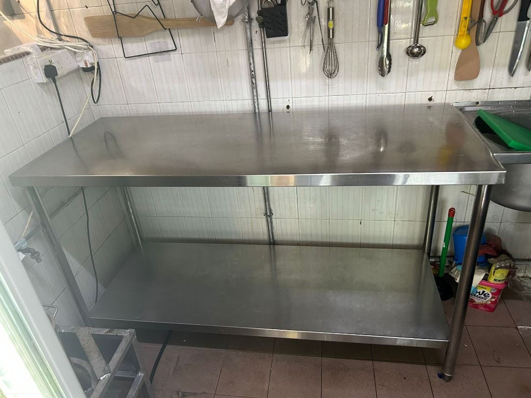Stainless Steel Table Workstation Kitchen Table486363814996234240