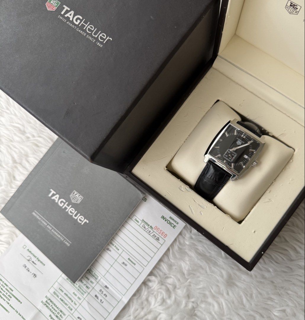Tag Heuer Monaco (Category: Luxury Watches) located in Quezon City. Submitted by pedro_demain (Listing ID 1444808035, Image 2). Description: Tag heuer Monaco Waw131a model 37mm quartz With box,manual & watchworks authentication receipt 9/10 condition Qc & Bgc area.