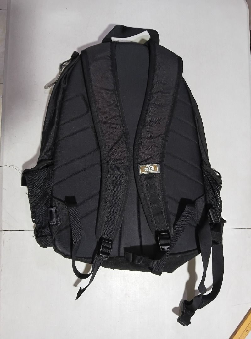 The North Face Jester Backpack Black (Category: Backpacks) located in Marikina City. Submitted by my-an (Listing ID 1444816155, Image 3). Description: Black The North Face Jester backpack Model: Jester (Classic Bungee Layout) Authenticity Code: AF9V001-OS / RN 61661 (Internal security tags intact) Front bungee cord storage, dual mesh water bottle pockets, comfortable padded back panel, and a spacious main compartment with a built-in protective la