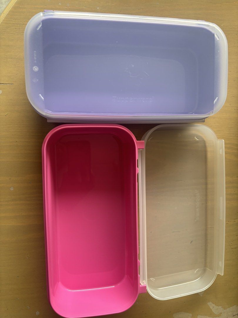 Tupperware Lunch Box Pink Purple 380ml486344825305180161