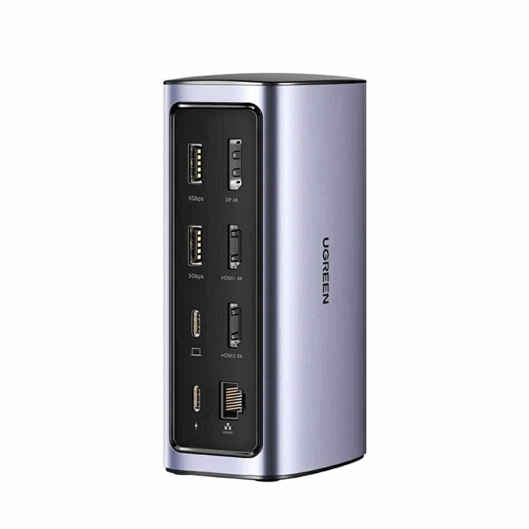 UGreen USB-C Multifunction Docking Station Pro (Gray) (CM555/90325) (Category: Cables & Adaptors) located in Makati City. Submitted by jc.cuerdo (Listing ID 1444841126, Image 3). Description: UGreen USB-C Multifunction Docking Station Pro (Gray) (CM555/90325) Triple Display Extended: With the DisplayLink technology, UGREEN USB C Docking Station support extends 3 monitors for Windows and macOS systems. It supports both extended mode and mirror mod