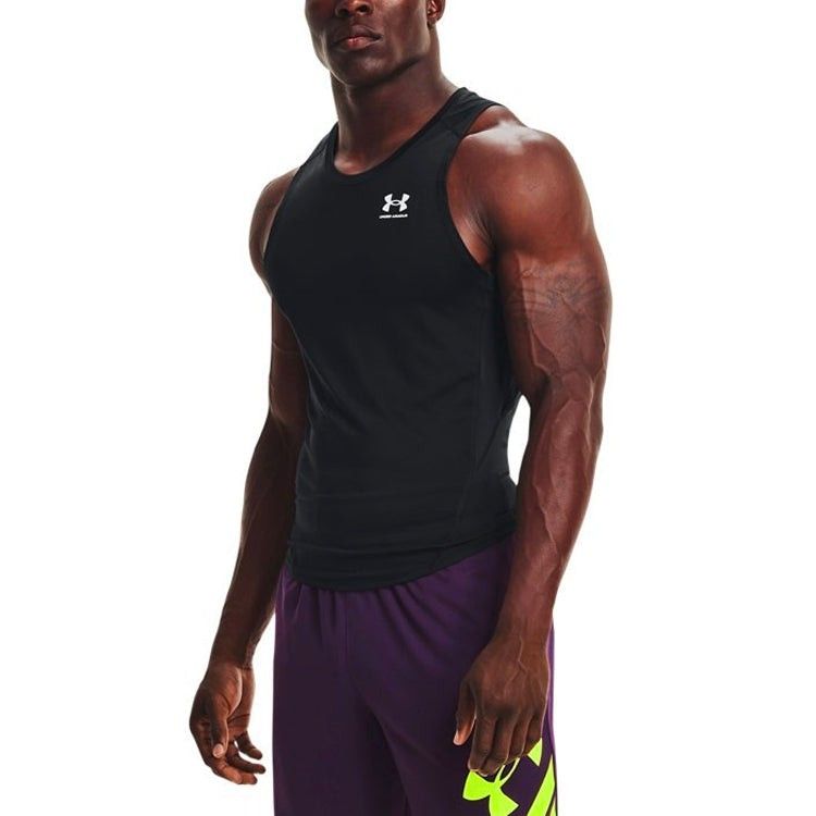 Under Armour HeatGear Compression Tank Top Black Men's (Category: Activewear) located in San Jose. Submitted by galitsabarat (Listing ID 1444769788, Image 2). Description: EXCELLENT CONDITION NO ISSUE CAN FIT TO LARGE TO MEDIUM DIMES: 19x26.5 - Black Under Armour HeatGear Compression Tank - Men's Size XL - Ideal for workouts or as a base layer - HeatGear technology for cooling and dryness - Features Under Armour logo on chest and back - Comfortab