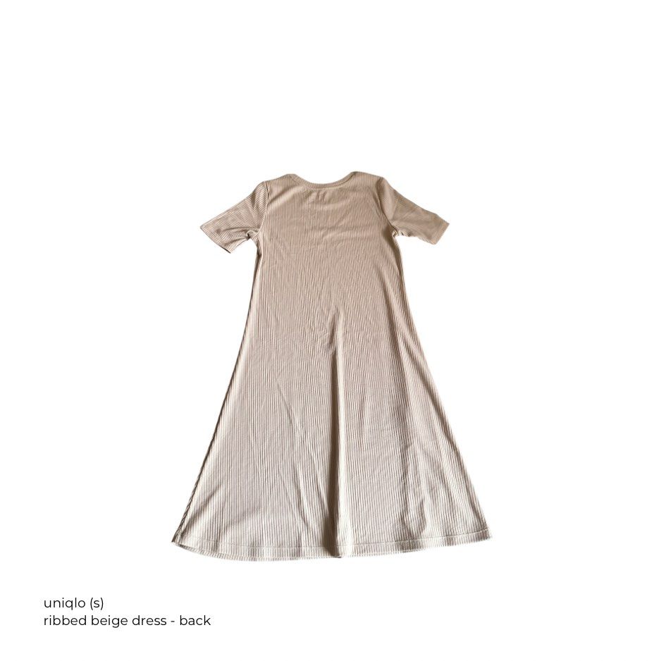 uniqlo beige dress (Category: Dresses) located in Balanga. Submitted by inosonmia (Listing ID 1444705445, Image 2). Description: size: s flaws: none ps: please look carefully at the details and flaws if there are any strictly: mop: gcash only ‼️ (pay as you order) mod: jnt only ‼️ ww pics: none.