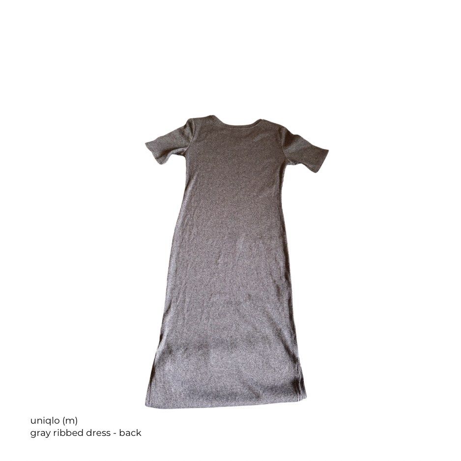 uniqlo gray dress (Category: Dresses) located in Balanga. Submitted by inosonmia (Listing ID 1444704929, Image 2). Description: size: m flaws: none ps: please look carefully at the details and flaws if there are any strictly: mop: gcash only ‼️ (pay as you order) mod: jnt only ‼️ ww pics: none.