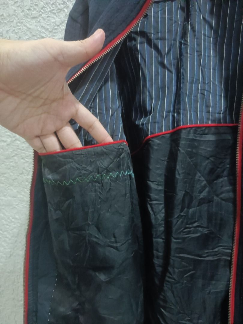 (PRICE DROP) - VINTAGE DKNY COLLECTION FULLZIP WOOL JACKET (Category: Coats, Jackets and Outerwear) located in Calamba. Submitted by rootsph (Listing ID 1444750249, Image 3). Description: Details: Fits Medium to Large Dimes: 22W x 26L Color: Dark Navy Blue Condition: Very Good, Zipper working but linking/unlinking the bottom parts is a bit hard, complete tags Please manage your expectation, item being sold is preloved and not brand new unless sta