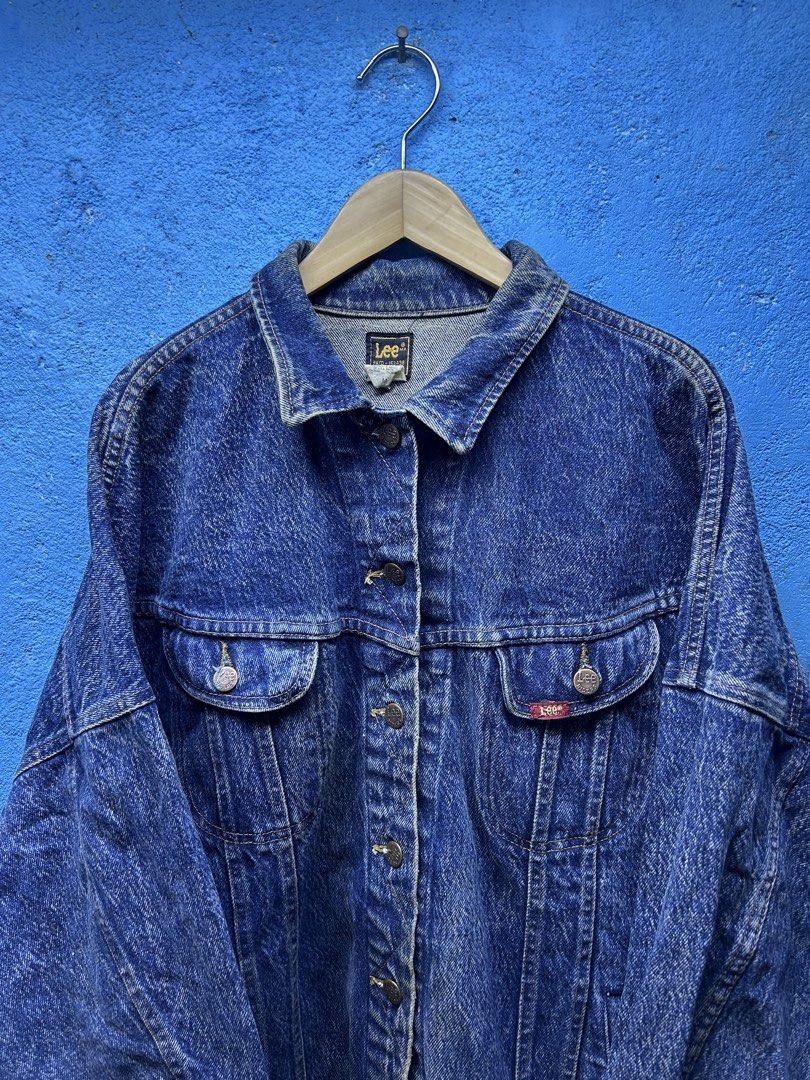 Vintage Lee Denim Jacket Acid Wash (Category: Coats, Jackets and Outerwear) located in Quezon City. Submitted by thriftxgoods (Listing ID 1444774218, Image 2). Description: - Classic Lee denim jacket -SIZE MEDIUM -DIMENSION 28x28 - Acid wash blue color - Button front closure - Two chest pockets with button flaps - Two side pockets - Estimated size: Medium (M) - Perfect staple piece for any wardrobe - Great for layering.
