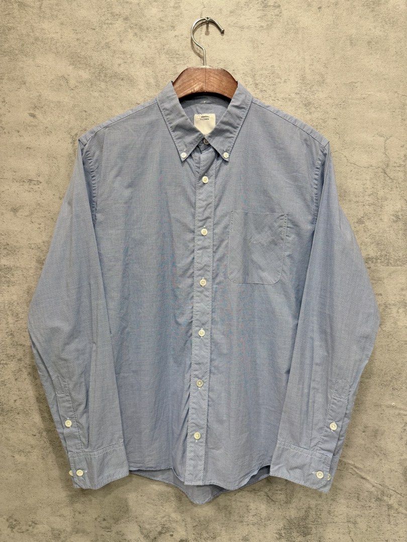 VISVIM - POINTED COLLAR CHECK SHIRT (Category: Formal Shirts) located in Quezon City. Submitted by daboy_ (Listing ID 1444851862, Image 1). Description: Size: S Condition: 10/10 Material: 100% Cotton Made in: Japan Dimensions Width: 20” Length: 27” Sleeves: 23” Shoulder: 17” .