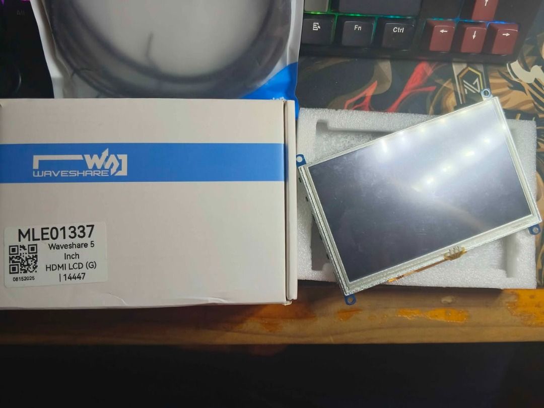 Waveshare 5" Raspberry Pi Touch Screen Display Bundle (1 Month Used / Like New) (Category: Monitor Screens) located in Marilao. Submitted by gsaucecries (Listing ID 1444715649, Image 2). Description: ✅ Like new - used for 1 month only (thesis project, upgrading to bigger display) ✅ Complete set, plug and play right out of the box Can also sell separately. 📦 Included: • Waveshare 5" HDMI LCD (G) Touch Screen - 800x480 high resolution, crisp touch