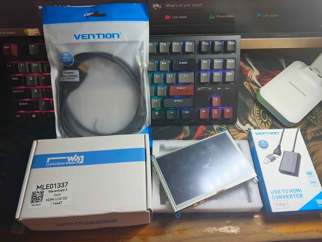 Waveshare 5" Raspberry Pi Touch Screen Display Bundle (1 Month Used / Like New) (Category: Monitor Screens) located in Marilao. Submitted by gsaucecries (Listing ID 1444715649, Image 1). Description: ✅ Like new - used for 1 month only (thesis project, upgrading to bigger display) ✅ Complete set, plug and play right out of the box Can also sell separately. 📦 Included: • Waveshare 5" HDMI LCD (G) Touch Screen - 800x480 high resolution, crisp touch
