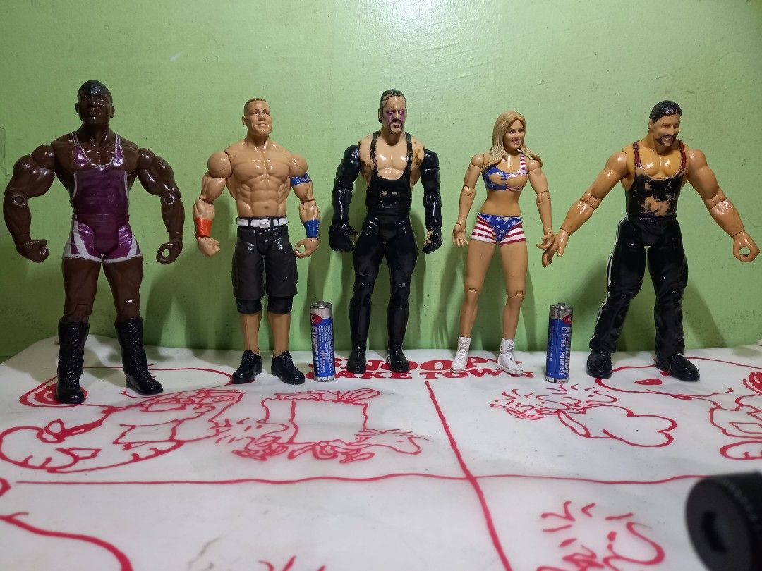 WRESTLERS ACTION FIGURES 5pcs. 6" INCHES (Category: Action & Battle Toys) located in Manila. Submitted by cristobalc40322 (Listing ID 1444824820, Image 2). Description: AS IS ISSUE : BODY PRINT VERY GOOD CONDITION NO ANYDAMAGE NO SCRATCHES TAKE ALL 5pcs. FOR ONLY 800 350php EACH LOCATION: QUEZON CITY BATASAN DSWD AREA IF MEET UP.