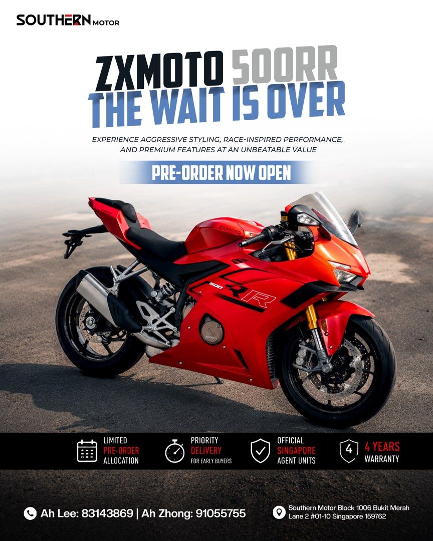 ZXMOTO 500RR Ready stock! , Motorcycles, New Motorcycles, Class 2