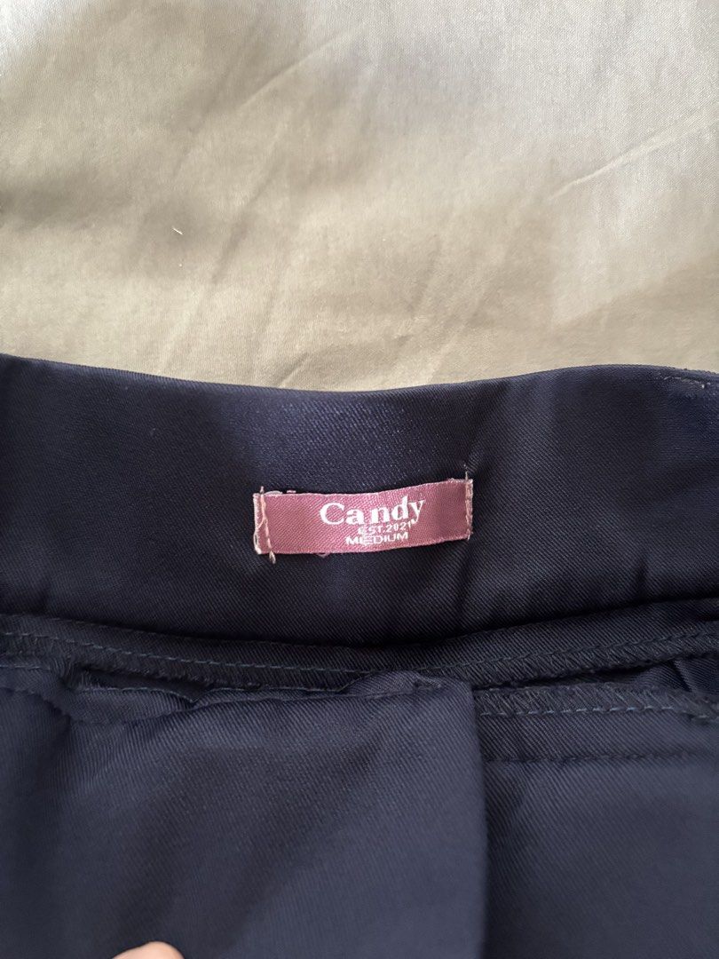 150 each - High Waisted Pleated Shorts (Category: Shorts) located in Manila. Submitted by shaievan (Listing ID 1441471062, Image 2). Description: - High-waisted shorts from Candy - Features a stylish pleated front - Belt loops for added versatility - Available colors: Navy Blue and White - Size: Medium - Ideal for casual outings or dressing up - 150 each - can fit 26-27.