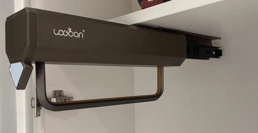 Adjustable Pull Down Clothes Rack (Category: Shelves, Cabinets & Racks) located in Singapore. Submitted by sgticketsfix (Listing ID 1441504054, Image 1). Description: BRAND NEW 2 SETS FOR SALE 1 for $35 2 for $65 - Adjustable Loobon Wardrobe Lift Hanger - Pull-down design for easy access to clothes - Maximizes closet space efficiently - Includes main unit and mounting hardware - Suitable for standard wardrobes - Keeps clothes neatly organized Sel