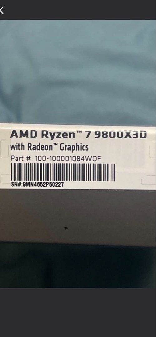 AMD Ryzen 7 9800X3D 3D V-Cache Processor471039195417815042