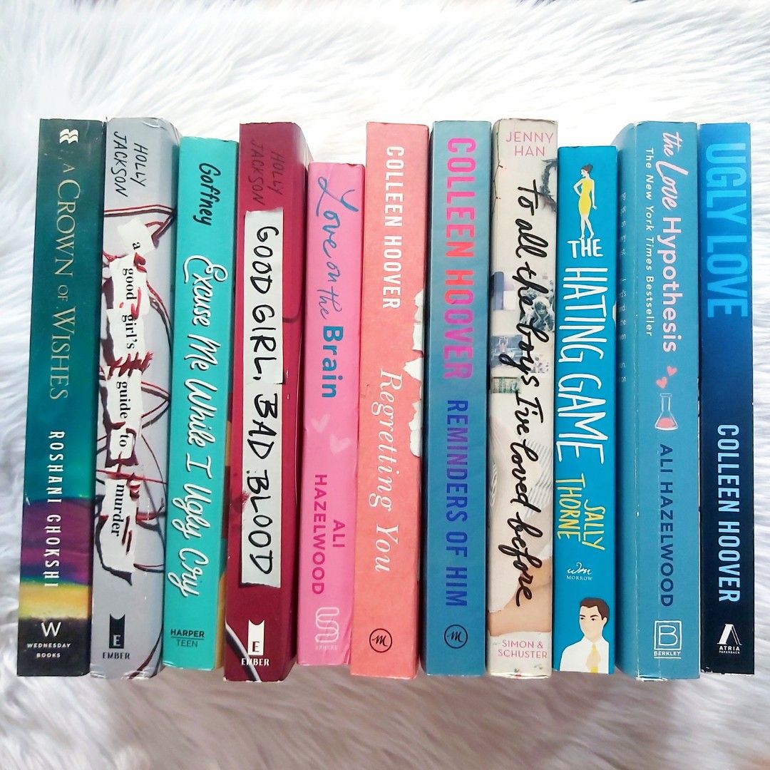 Assorted Paperback Books (Category: Storybooks) located in Rizal. Submitted by escapingintopages (Listing ID 1441487871, Image 1). Description: 📚For Sale: 395 each + SF A Crown of Wishes A Good Girl's Guide to Murder Excuse Me While I Ugly Cry Good Girl Bad Blood Love on the Brain Regretting You Reminders of Him To All The Boys I've Loved Before The Hating Game The Love Hypothesis Ugly Love Paperback Used Good Condition Some have tanning or stai