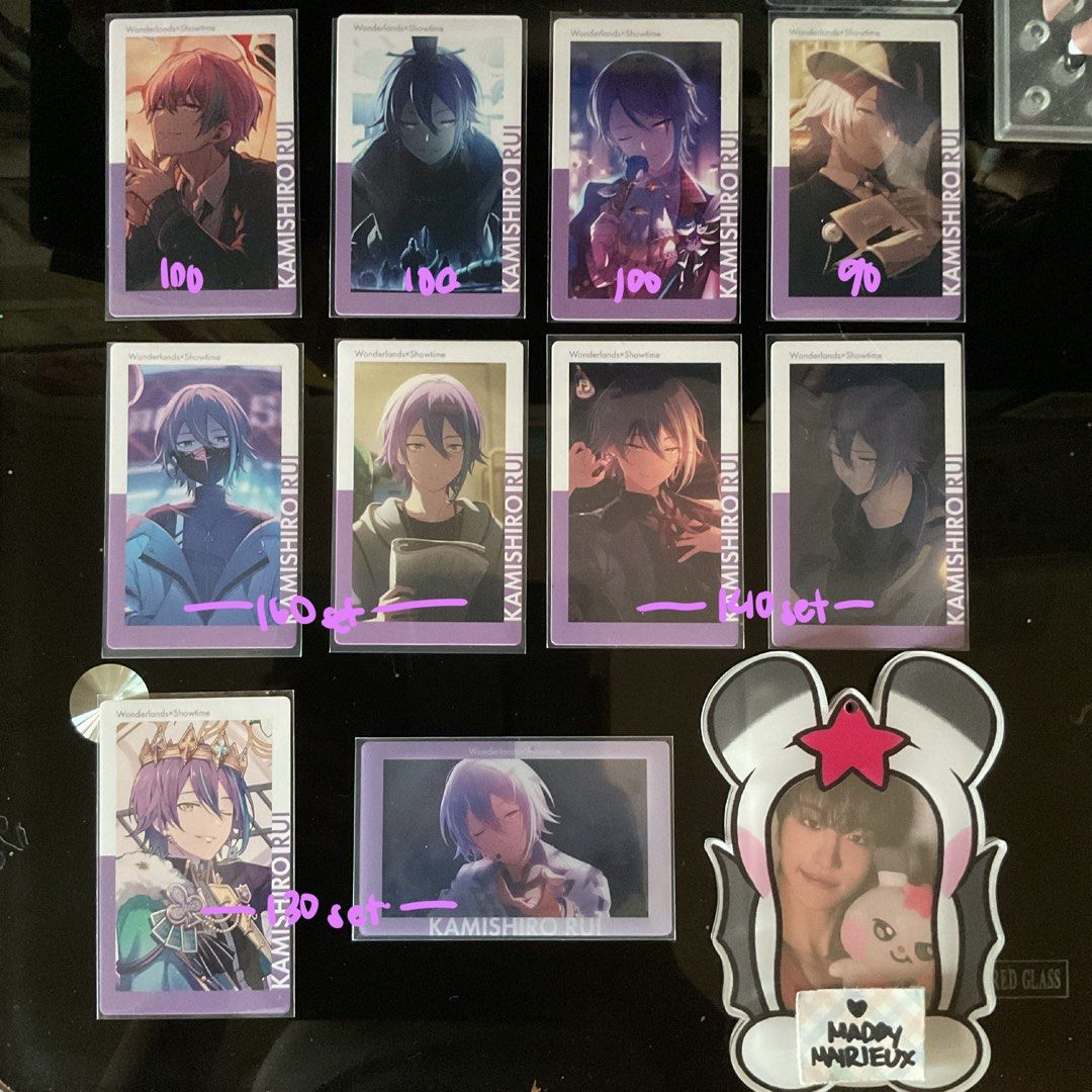 Assorted Project Sekai Merch (Category: Vintage Collectibles) located in Las Pinas. Submitted by okayeks (Listing ID 1441558266, Image 2). Description: on-hand project sekai assorted merch 🌐 listing includes • rui epicks • rui pasha • rui movie card • ena epicks • tsukasa epicks • haruka epicks • shizuku unison epick • airi untrained / ut epick • shiho trained / tr epicks • haruka 5th anniversary greeting card • mizuki pasha • leo/need greeting 