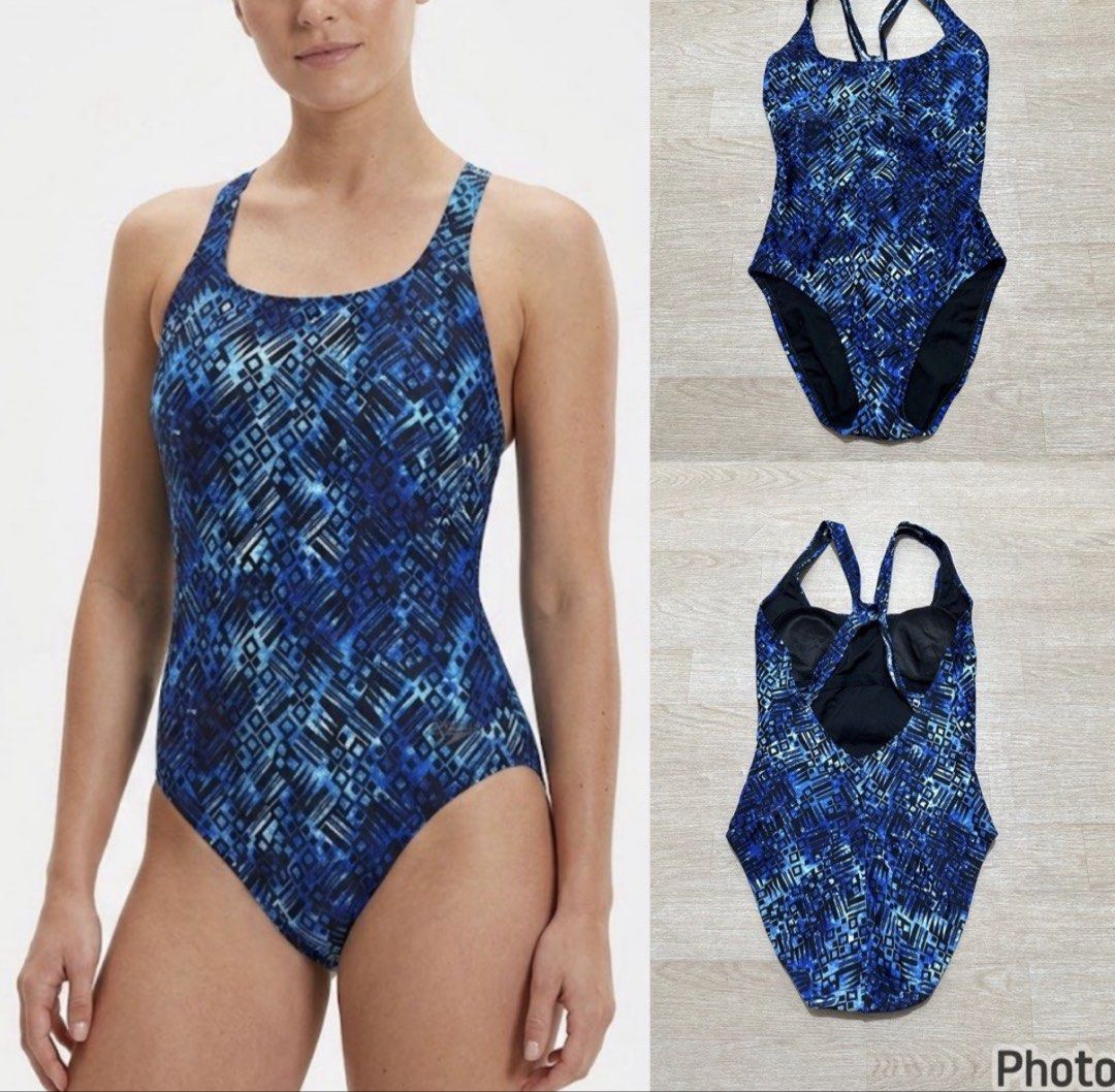 Blue Ultraback One-Piece Swimsuit (Category: Bikinis & Swimsuits) located in Quezon City. Submitted by declutteringgn (Listing ID 1441388667, Image 1). Description: - Chic one-piece swimsuit - Eye-catching blue abstract print - Trendy criss-cross back strap design - Comfortable for swimming and lounging - Ideal for beach days or poolside relaxation.