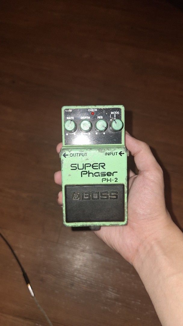 BOSS PH-2 Super Phaser Guitar Effect Pedal (Category: Musical Instruments) located in Manila. Submitted by andreivallarit (Listing ID 1441561935, Image 1). Description: Converted from ACA to PSA. Made in Taiwan 6/10 Cosmetics 10/10 Functionality Shipping shouldered by buyer, grab or lalamove only. Q.C Area Can provide pics and video (demo).