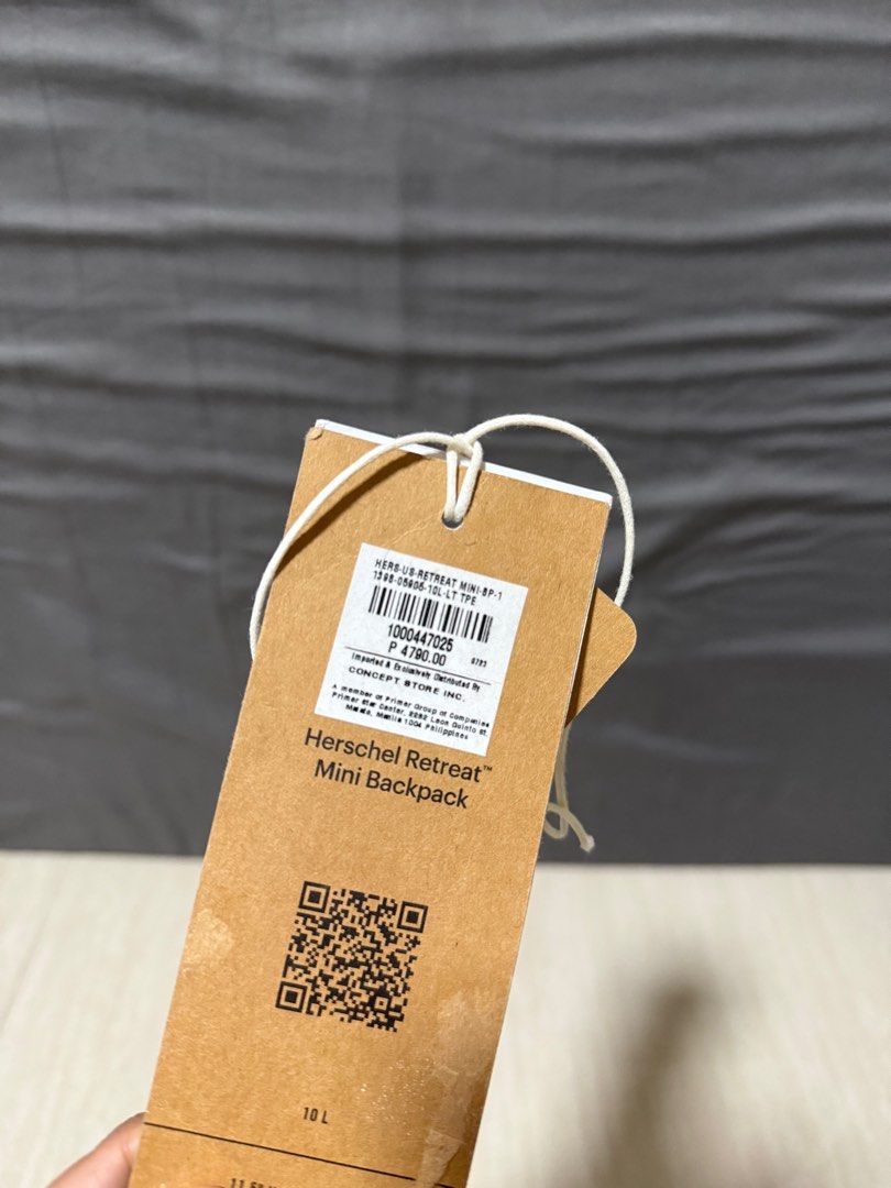 Brandnew Herschel Mini Backpack (Category: Backpacks) located in Manila. Submitted by acirez (Listing ID 1441542936, Image 3). Description: Brandnew Herschel Mini Backpack 10L With tag, receipt, and plastic Rfs: i want the other color Loc: fairview, qc .