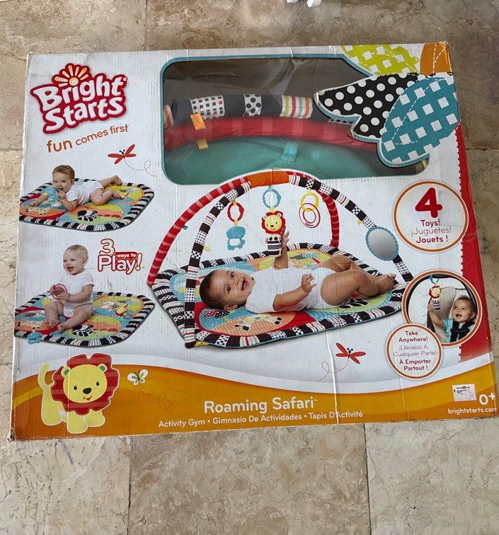 Bright Starts Activity Gym (Category: Infant Playtime) located in Mandaluyong City. Submitted by dotysy (Listing ID 1441465484, Image 1). Description: Selling: Bright Starts Activity Gym Selling Price: P500 RFS: Decluttering MOP: Metrobank or GCash Shipping : ℅ buyer Location: San Juan Condition: Good Used Condition.
