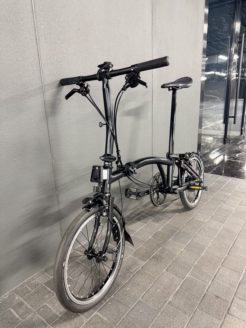 Brompton S6L Black Edition (Category: Bicycles) located in Singapore. Submitted by sg-garage-sale (Listing ID 1441539555, Image 2). Description: Original Black Edition. Just completed full servicing, and follow parts replaced: 1) New Tires and inner tube and rim tape - Schwalbe 2) New Chain and Cassette Not been used since the servicing - except a short test ride at time of collection from servicing. .
