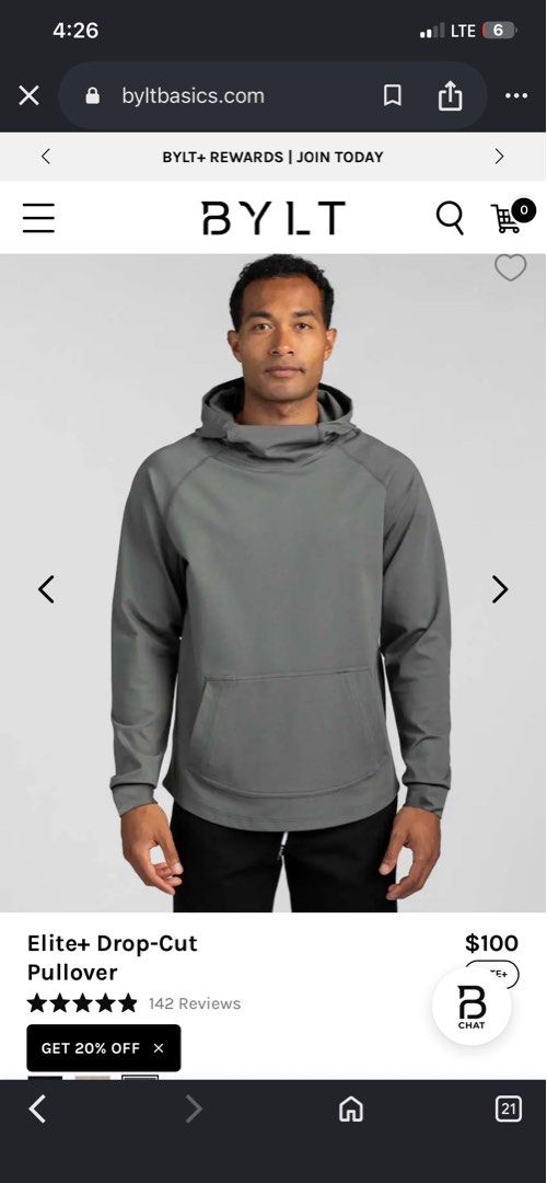 BYLT ELITE DROP CUT HOODIE (Category: Activewear) located in Cavite. Submitted by gedom (Listing ID 1441535023, Image 1). Description: BYLT HOODIE SIZE MEDIUM 23/28 dimes Like new No issue.
