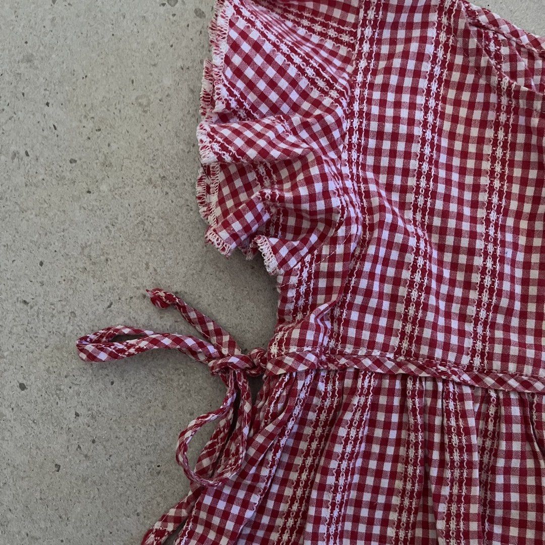 Checkered Red Toddler Dress 2Y (Category: Babies & Kids Fashion) located in Quezon City. Submitted by nchm88 (Listing ID 1441398706, Image 2). Description: Pretty checkered dress for toddler girls - Only used once, like new and no damages - Size 2Y - cotton material Shipping care of buyer.