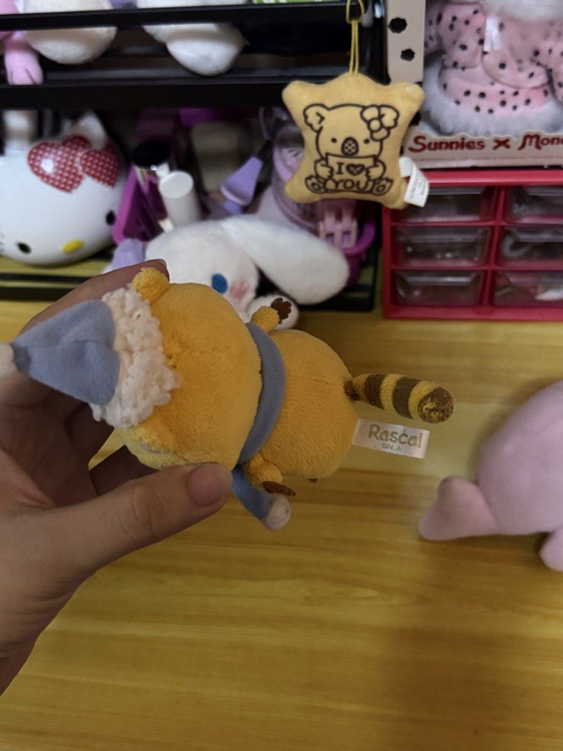 Cinnamoroll, Rascal, and Pink Dolphin keychain (Category: Character Goods) located in Bulacan. Submitted by apparela (Listing ID 1441492540, Image 3). Description: take all for ₱250 no issues rascal is og cinna and dolphin are from claw machine.