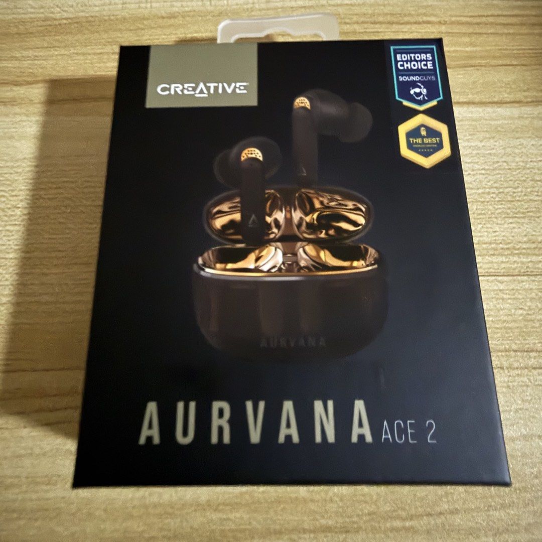 Creative Aurvana Ace 2 Wireless Earbuds (Category: Earphones) located in Singapore. Submitted by happypompipi (Listing ID 1441446164, Image 1). Description: Creative Aurvana Ace 2 True Wireless Earbuds - Powered by Snapdragon Sound and Qualcomm aptX Lossless technology for high-resolution audio - xMEMS drivers - Noise cancellation - SXFI ready Website: https://sg.creative.com/p/headphones-headsets/creative-aurvana-ace-2 Original price: $129 Selli