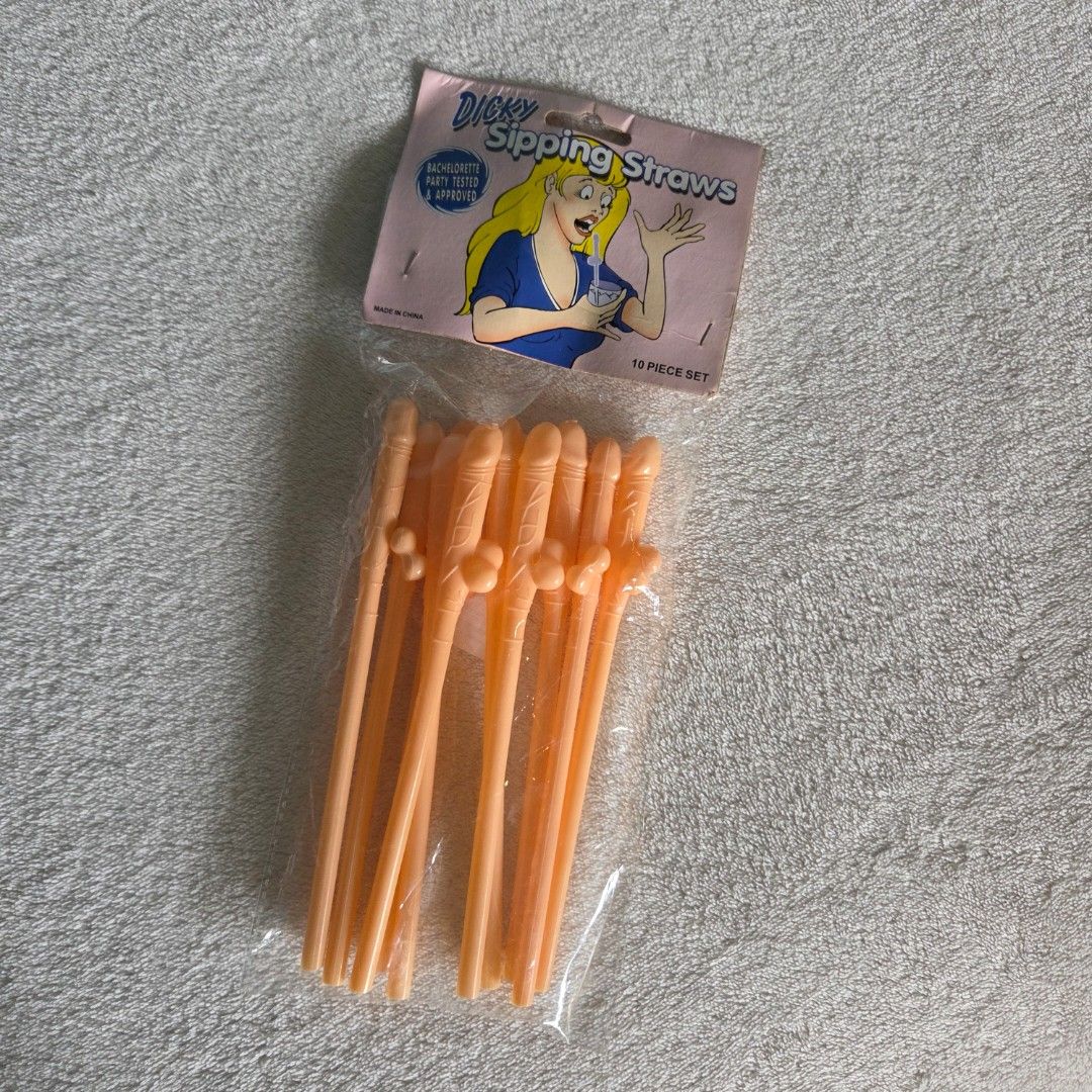 Dicky Sipping Straws (Category: Water Bottles & Tumblers) located in Quezon City. Submitted by anirbash (Listing ID 1441457010, Image 1). Description: For Bachelorette parties. Only have 1 item. Hasn't been used. Dick Straws. - Shipping is shouldered by buyer - Location: Tomas Morato, QC - BPI or Gcash Payment - Meet up or shipping via Lalamove/J&t/Grab/Angkas.
