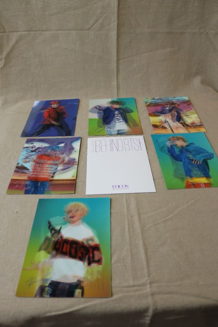 BTS "BEHIND" Japan Special Edition Dicon (Category: K-Wave Merchandise) located in Palayan City. Submitted by yourvintagesoul (Listing ID 1441429556, Image 1). Description: The set includes high-quality holographic or lenticular photocards with three poses each member. This is a long out-of-print, limited-run item, considered a premium collector's piece. -SF by buyer. You can message me for more pictures or visit my fb page for the video. Suga-so