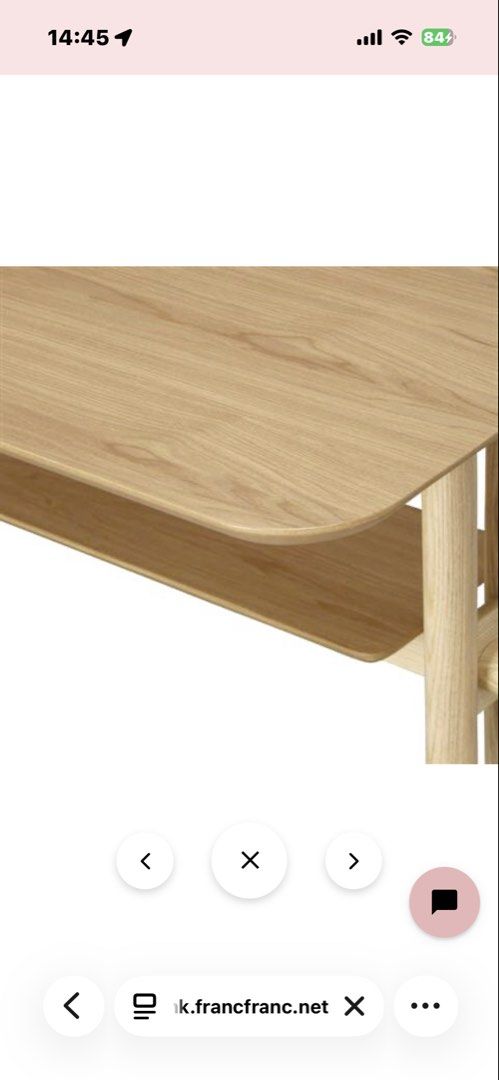 Dining Table （分類：桌子）位於 Hong Kong。 由 lesley.forever 提交（商品編號 1441447387，圖片 3）。簡介： Purchased from Franc Franc 🔥Hot Item🔥 Pioni Dining Table Natural (W1200 × D750 × H720) Self Dismantle and Self Pickup。