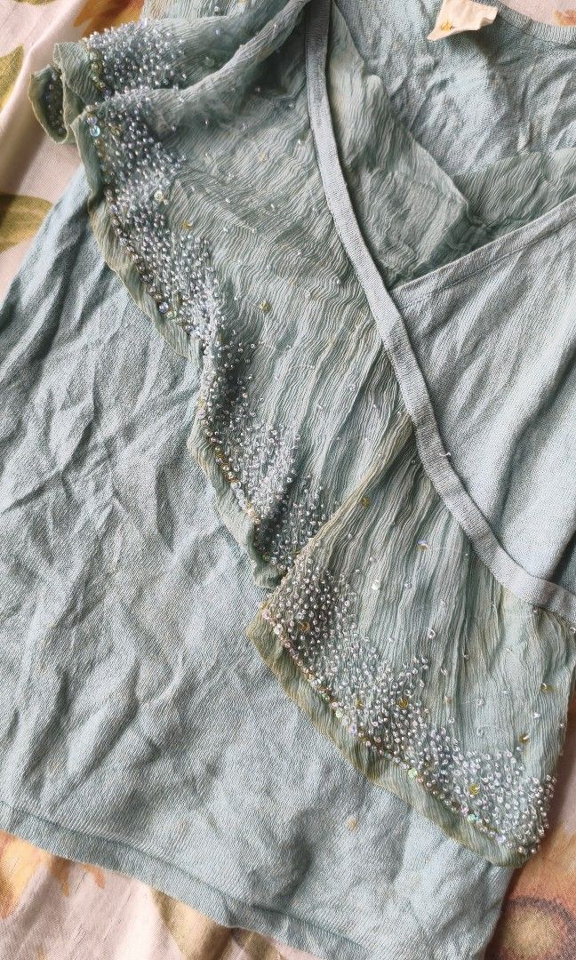 Fairy beaded whimsical top (Category: Sleeveless) located in Kidapawan. Submitted by hellxthrift (Listing ID 1441537683, Image 2). Description: With minimal stains.