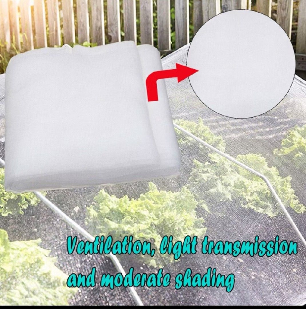 Garden Mesh Netting - Protect Crops from Insects & Birds (Category: Outdoor Furniture) located in Batangas. Submitted by webzvill (Listing ID 1441417153, Image 2). Description: - Size: 2.5m x 50m - Protects crops and garden from pests - 40 mesh size deters insects and birds - Allows ventilation and light transmission - Provides moderate shading - Easy to set up over plants or garden beds - Helps keep harvest safe and healthy.
