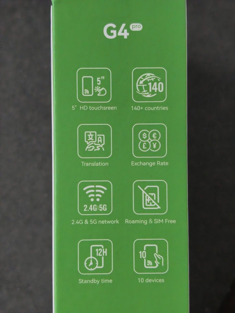 GLocalMe G4 Pro Mobile WiFi 4G LTE (Category: Other Gadgets) located in Taguig. Submitted by johntaxpayer (Listing ID 1441502623, Image 2). Description: 140+ countries 5-inch touch screen 2.4G and 5G Networks With translator and forex rate feature Connect up to 10 devices.