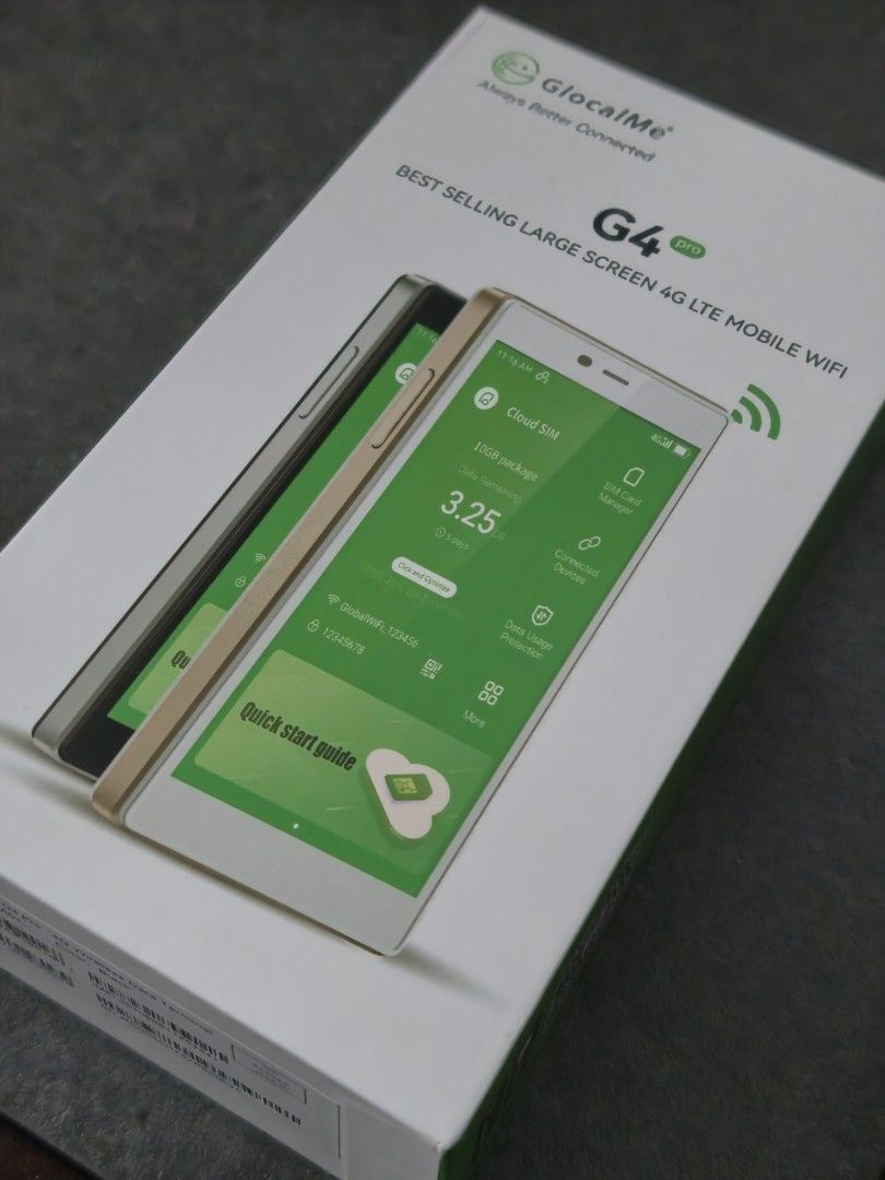 GLocalMe G4 Pro Mobile WiFi 4G LTE (Category: Other Gadgets) located in Taguig. Submitted by johntaxpayer (Listing ID 1441502623, Image 1). Description: 140+ countries 5-inch touch screen 2.4G and 5G Networks With translator and forex rate feature Connect up to 10 devices.