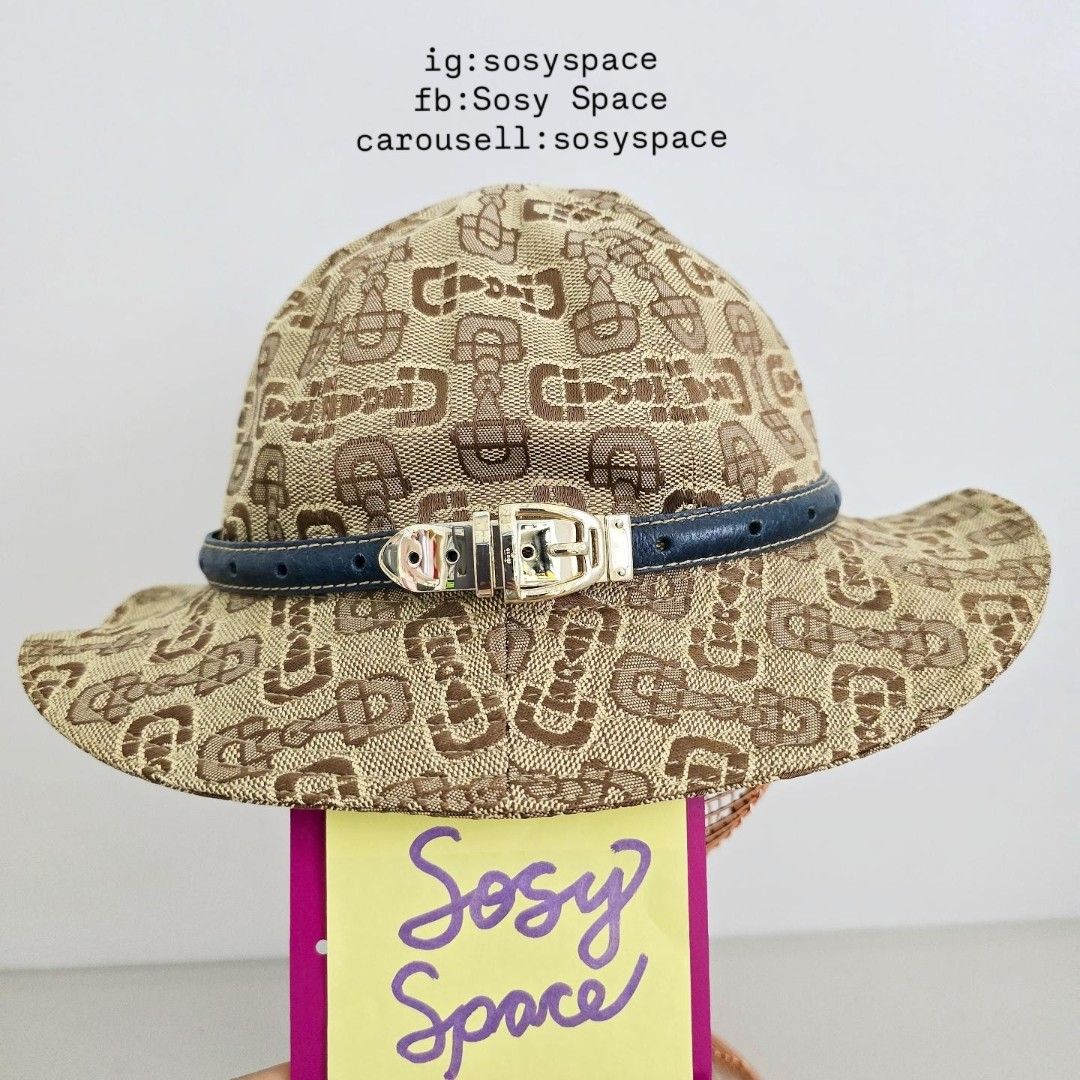 Gucci Vintage Hosebit Hat Bucket Hat (Category: Luxury Accessories) located in Lucena. Submitted by sosyspace (Listing ID 1441417968, Image 2). Description: G. U. C. C. I. 02B1P255 Vintage Horsebit Monogram Bucket Hat Monogram Canvas Body Premium Learger Band and Gucci's Signature Metal Horsebit Hardware Condition: PRELOVED Excellent used condition. Price: Php 18,000 + HF + SF (Best Price Already. No More Haggling Please!😘) ------- Most of my it