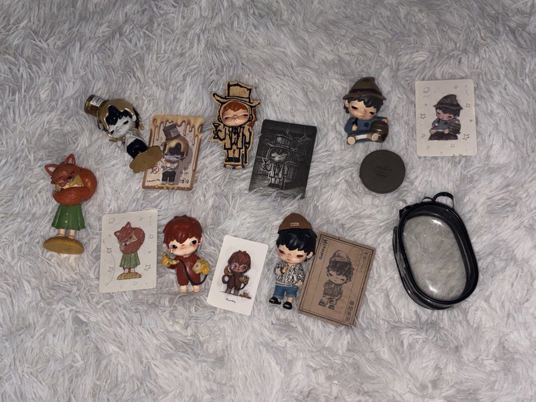 Hirono Figures (Category: Designer & Blind Box Toys) located in Rizal. Submitted by hirocee (Listing ID 1441552436, Image 1). Description: TAKE ALL FOR ONLY ₱1,650. RFS; Quitting : )) ⭐️.