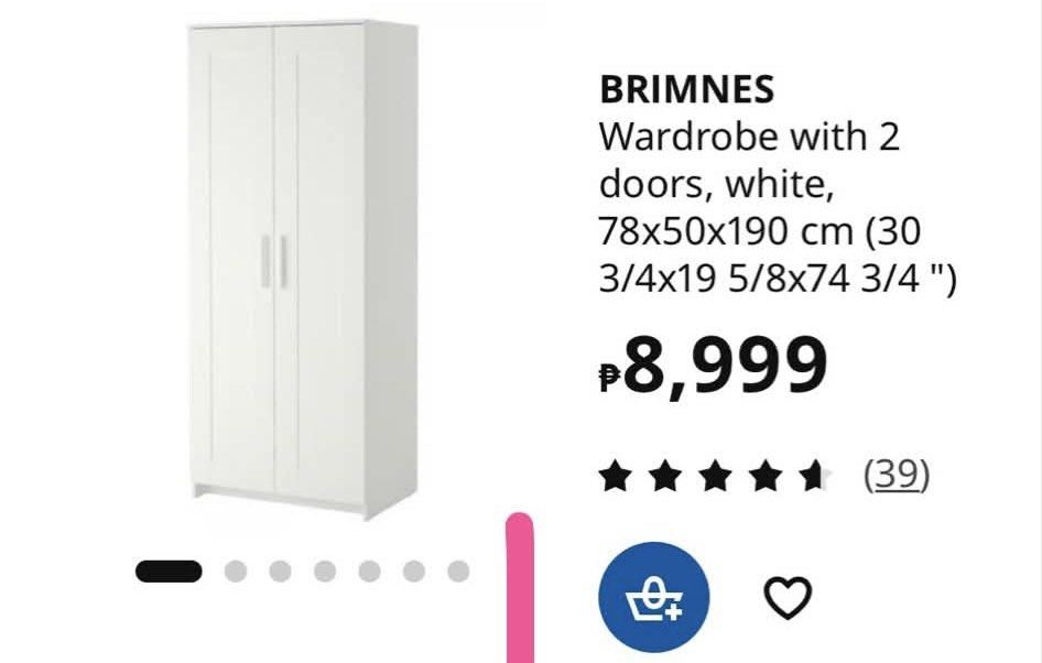 Ikea | Brimnes (Cabinet) | 3 and 2 door (as pack) (Category: Shelves, Cabinets & Racks) located in Manila. Submitted by cardlab (Listing ID 1441582215, Image 3). Description: About: • Selling as pack - 3 and 2 door • First pic - Actual cabs • No issues • For pickup only at Chinatown Plaza, Espeleta Loc: Sta Cruz, Manila Rfs: Upgrade Mop: GCash/ Upon pickup Sdd: Book your own - buyer's risk and expense .