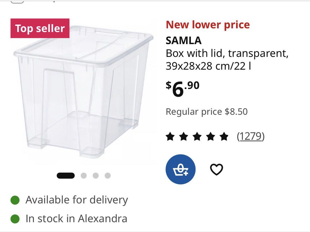 IKEA SAMLA Transparent Storage Boxes with Lids471089971023073283