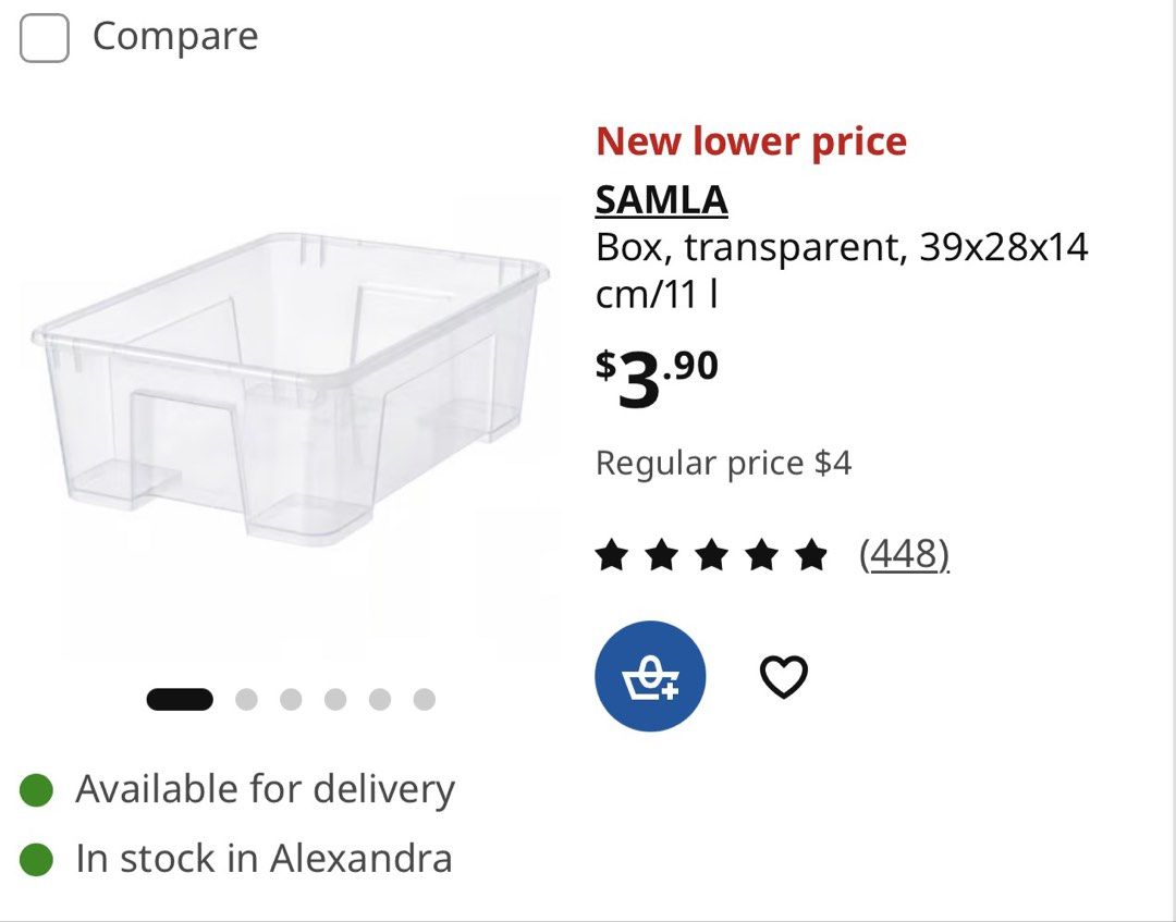IKEA SAMLA Transparent Storage Boxes with Lids471089971023073282
