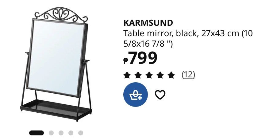 IKEA table mirror (Category: Mirrors) located in Taguig. Submitted by stillsparksjoy (Listing ID 1441408161, Image 2). Description: .