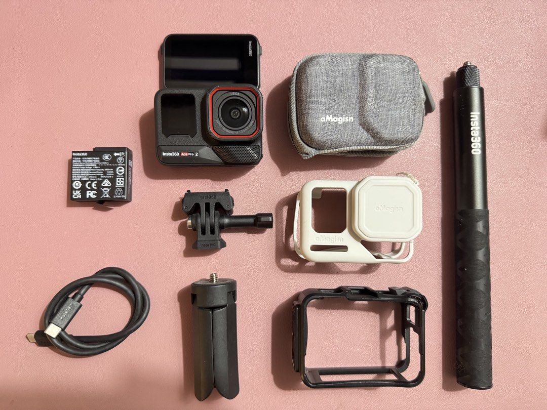Insta 360 Ace Pro 2 (Category: Cameras) located in Manila. Submitted by florencemonleon (Listing ID 1441383423, Image 1). Description: Insta 360 Ace Pro 2 6 months old Slightly used, no scratches With original box, charger, receipt and selfie stick from Insta 360 Accessories .