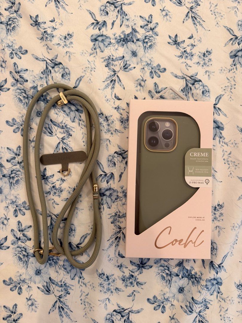 Iphone 15 pro max case (Category: Cases & Sleeves) located in Manila. Submitted by migeyaa (Listing ID 1441435740, Image 1). Description: Coehl Case with Adjustable Body Strap Selling as pre loved and original receipt - light scratches but still in good condition. Original price ₱4+++ Selling it for only ₱1700 Pick up only or for shipping - at your own expense..
