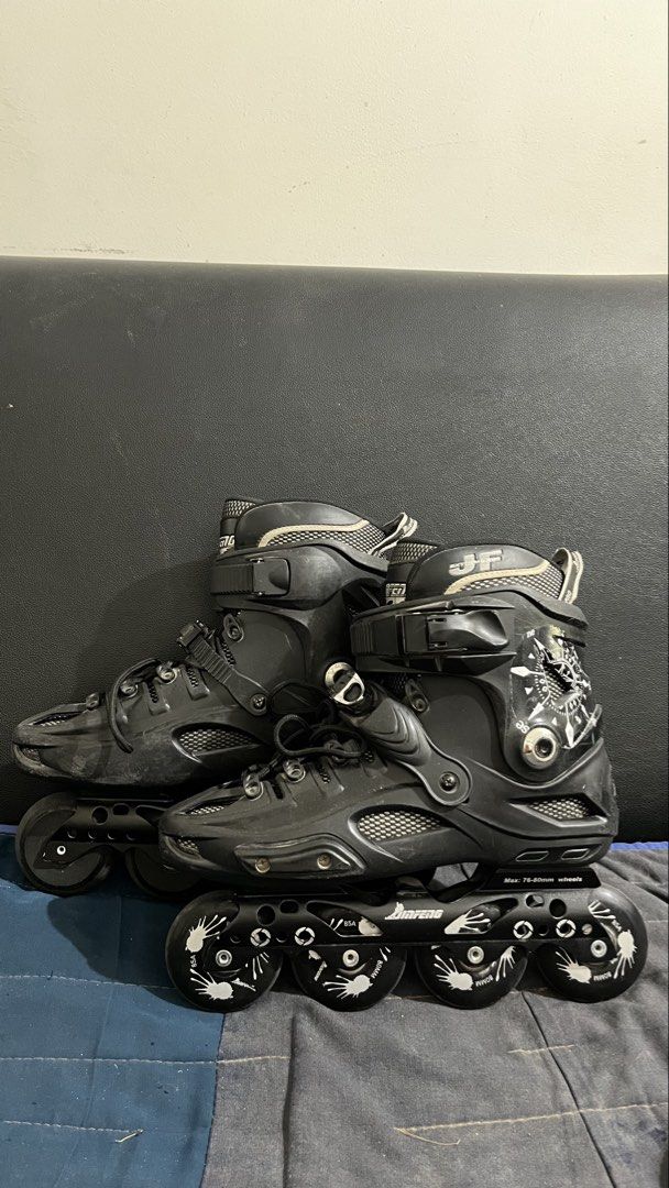 Jinpeng GF-500CNC Inline Skates Size 42 (Category: Skates, Rollerblades & Scooters) located in San Jose. Submitted by agalayugo25244 (Listing ID 1441405072, Image 1). Description: - Jinpeng GF-500CNC Inline Skates - Size: 42 - Color: Black - Wheel Size: 80mm - Ideal for: Recreational Skating - Sold as a pair.