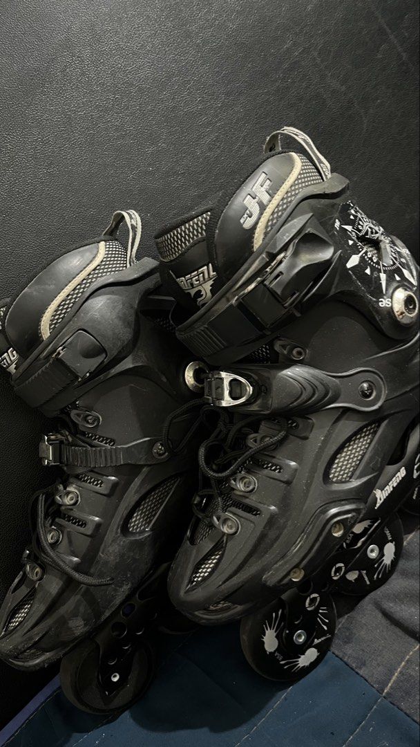 Jinpeng GF-500CNC Inline Skates Size 42 (Category: Skates, Rollerblades & Scooters) located in San Jose. Submitted by agalayugo25244 (Listing ID 1441405072, Image 2). Description: - Jinpeng GF-500CNC Inline Skates - Size: 42 - Color: Black - Wheel Size: 80mm - Ideal for: Recreational Skating - Sold as a pair.