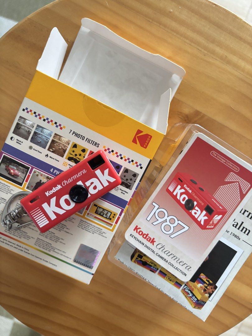 Kodak Charmera Complete with Box (Category: Cameras) located in Cavite. Submitted by jelly777 (Listing ID 1441440423, Image 1). Description: RFS: Rarely Used. Decluttering Includes box, paper works, & charging cable. .