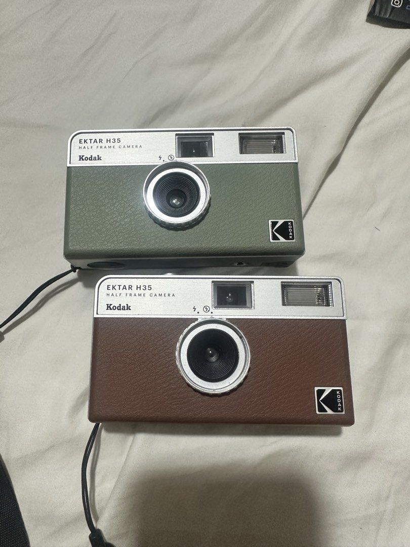 Kodak Ektar H35 Half Frame Camera - Green & Brown (Category: Cameras) located in Manila. Submitted by irishsells (Listing ID 1441561363, Image 1). Description: - Two Kodak Ektar H35 half frame cameras for sale. - Available colors: Green and Brown. - Enjoy more shots per film roll with half-frame format. - Fun and easy to use for film photography enthusiasts. - Both are slightly/barely used. Available in sage and brown - No issues, can send a vide